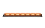 20" Jet Black Series Single Row ECE/EMARK LED Light Bar with Amber Warning Light- NJS20EMAW