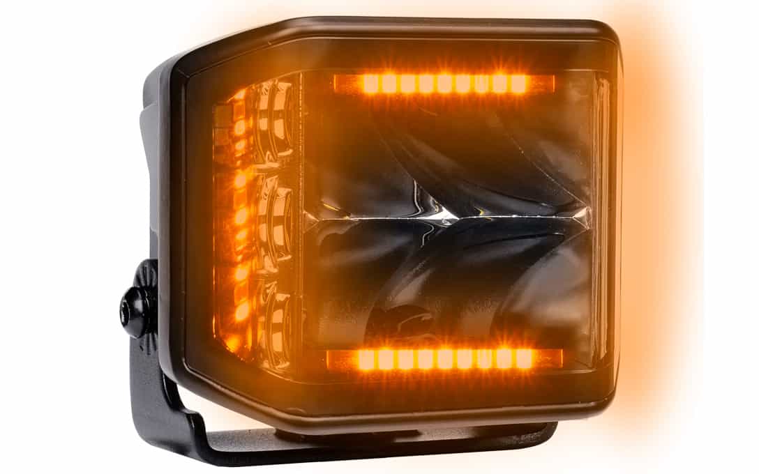 Jet Black Series Side Shooter Kit with Amber Warning Light