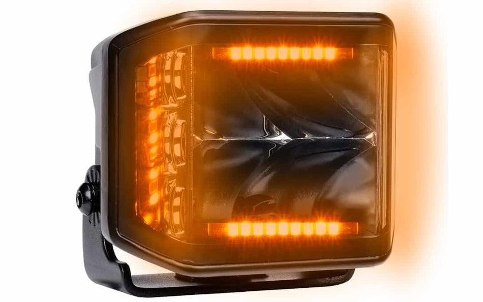 Jet Black Series Side Shooter Kit with Amber Warning Light - NJSS2EMAW