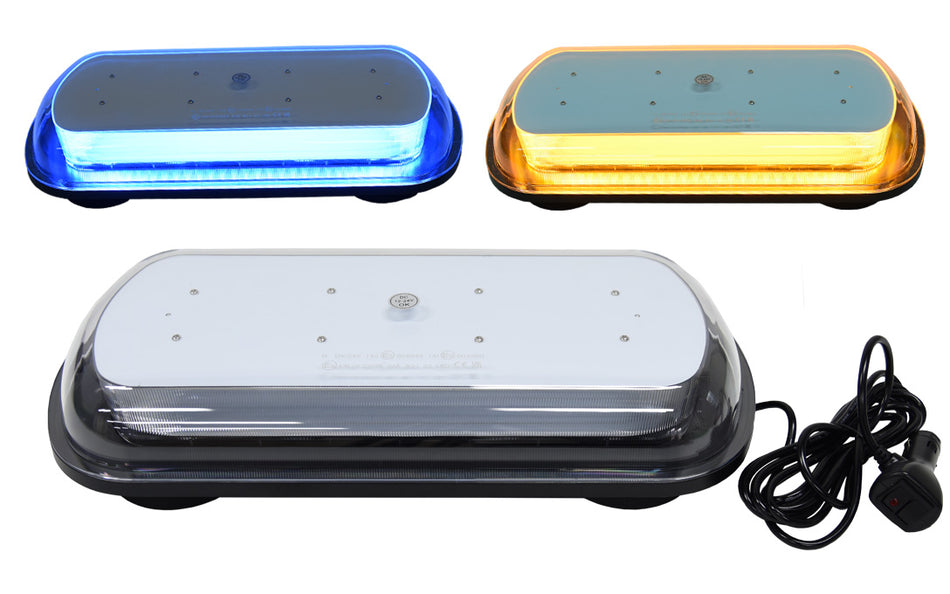 Beacon - 17" Class 1 SAE/DOT Amber/Blue with Clear Cover - NSB-BAR17AB