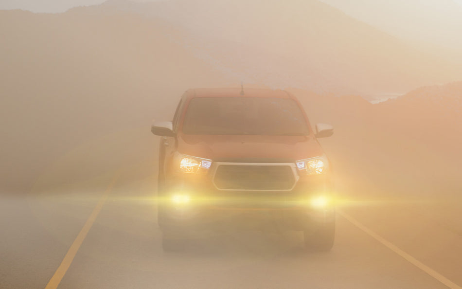 Yellow Fog Beam 3" Cube SAE/DOT LED Fog Light Kit - NSF01Y
