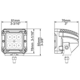 3" Cube Flood Beam CREE LED Light - N1218F