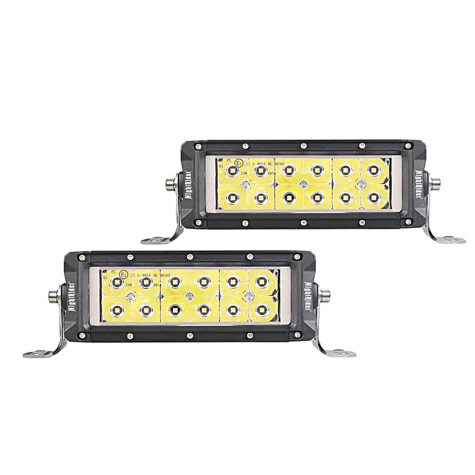 6" Heated NightDriver Series Double Row ECE LED Light Bar (Pair) - N236EM-HL-2