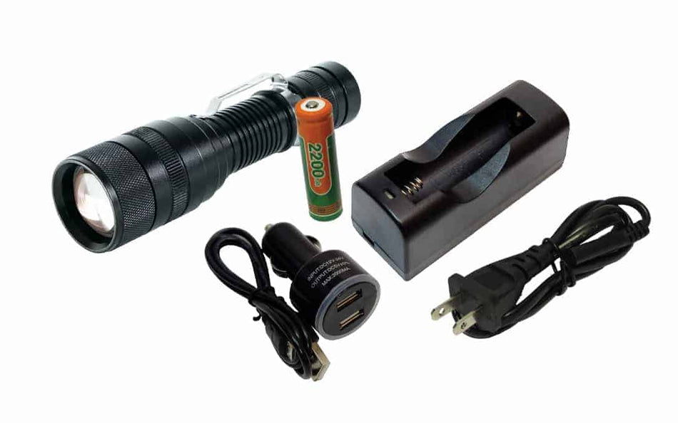 NightFire™ Power Zoom 1000  LED Zooming Flashlight Kit - NFPZ1000
