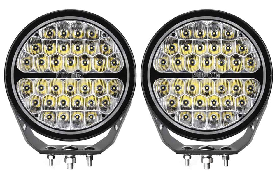 9” Round Jet Black Series Driving Lights (Pair) - Edgeless Pro 9R - N9REME