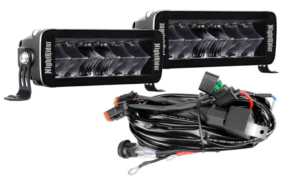 7” Jet Black Series Double Row ECE/EMARK LED Light Bar Kit (Pair) - NJ07EM-2